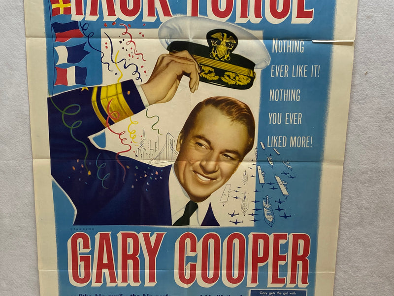 1948 Task Force 1SH Movie Poster 27 x 41 Gary Cooper, Jane Wyatt, Wayne Morris   - TvMovieCards.com