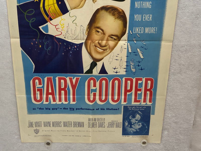 1948 Task Force 1SH Movie Poster 27 x 41 Gary Cooper, Jane Wyatt, Wayne Morris   - TvMovieCards.com