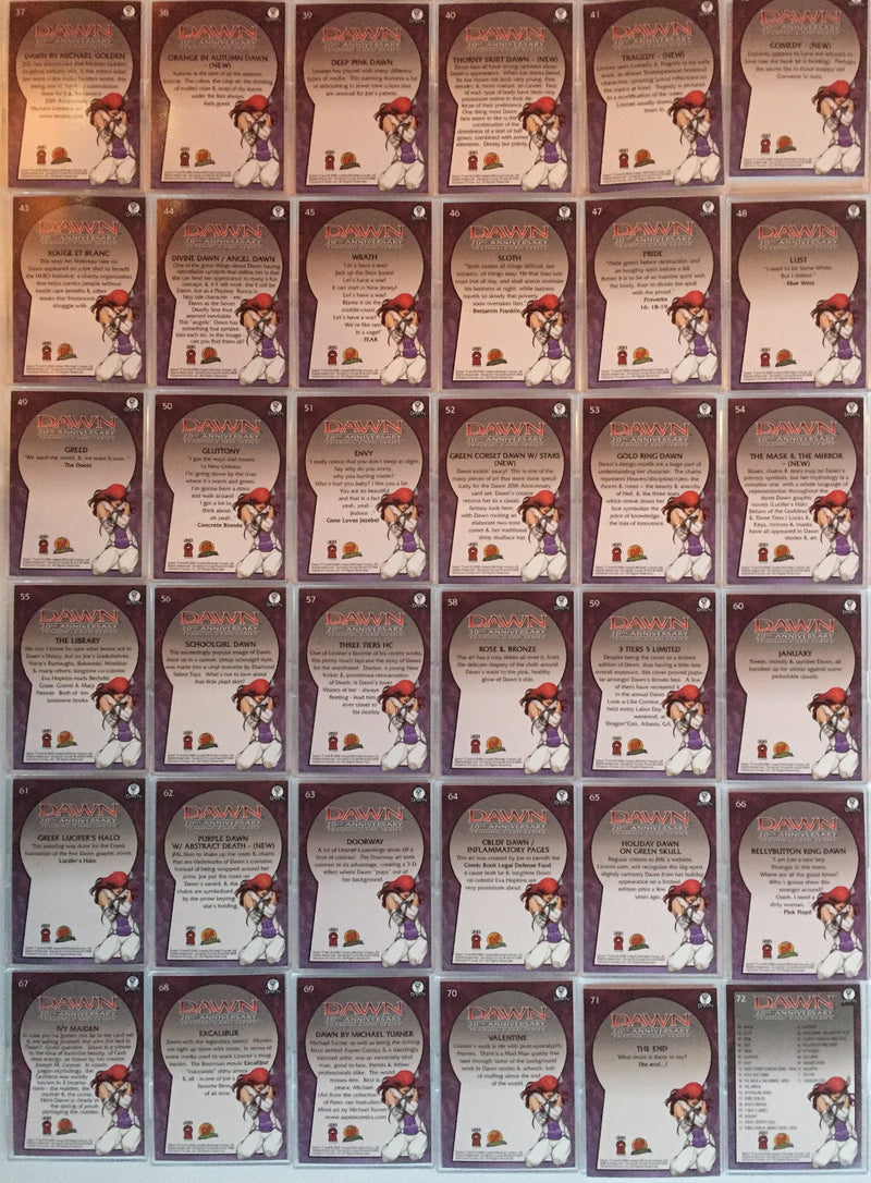 Dawn 20th Anniversary Base Card Set Linsner Dynamic Forces 72 Cards   - TvMovieCards.com