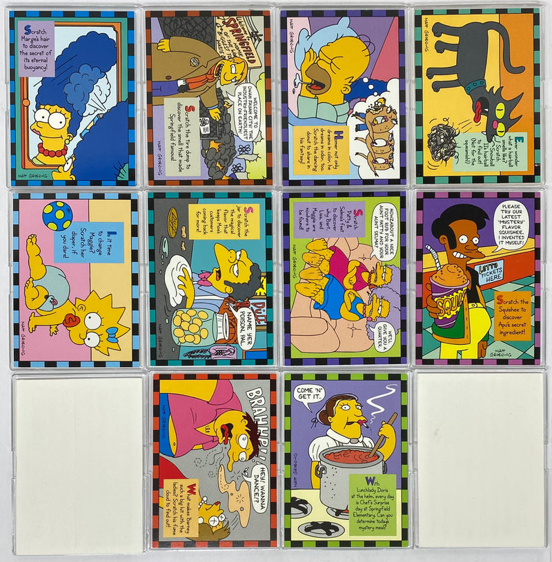 1994 The Simpsons Series 2 Smell-O-Rama Chase Trading Card Set #1-10 Skybox   - TvMovieCards.com