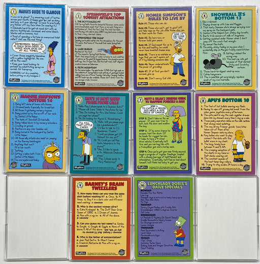 1994 The Simpsons Series 2 Smell-O-Rama Chase Trading Card Set #1-10 Skybox   - TvMovieCards.com