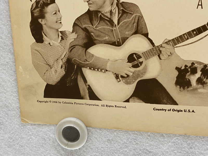 1950 Cow Town Insert Movie Poster 14 x 36 Gene Autry, Champion, Gail Davis   - TvMovieCards.com