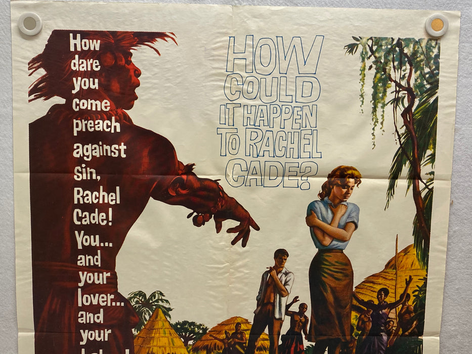 1961 The Sins of Rachel Cade 1SH Movie Poster 27x41 Angie Dickinson Roger Moore   - TvMovieCards.com