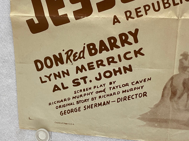 1942 Jesse James Jr. 1SH Movie Poster 27x41 Don 'Red' Barry, Lynn Merrick   - TvMovieCards.com