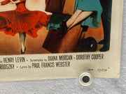 1957 Let's Be Happy 1SH Movie Poster 27 x 41 Vera-Ellen Tony Martin   - TvMovieCards.com