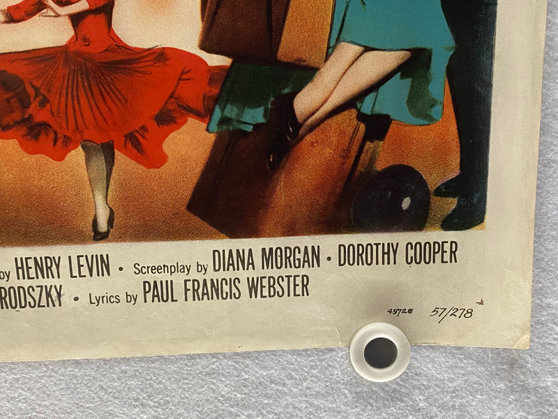 1957 Let's Be Happy 1SH Movie Poster 27 x 41 Vera-Ellen Tony Martin   - TvMovieCards.com