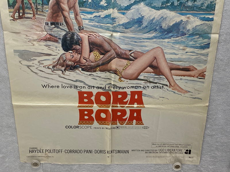 1970 Bora Bora 1SH Movie Poster 27 x 41  Haydée Politoff, Corrado Pani   - TvMovieCards.com
