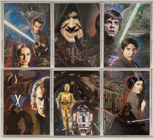 2009 Star Wars Galaxy Series Four Etched Foil Chase Card Set 1-6 Topps   - TvMovieCards.com