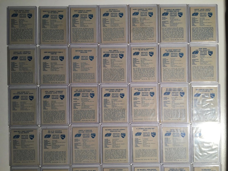 AHRA Official Drag Champs 1971 Fleer Complete Set of 63 Vintage Trading Cards   - TvMovieCards.com