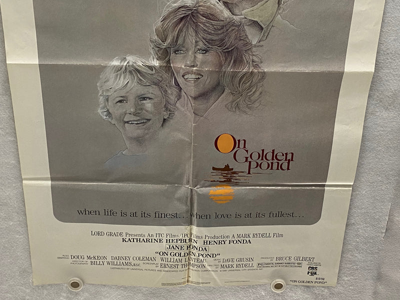 1981 On Golden Pond 1SH Movie Poster 27 x 41  Katharine Hepburn, Jane Fonda   - TvMovieCards.com