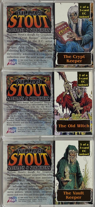1996 William Stout Saurians and Sorcerers Series 3 EC Subset Chase Card Set 1-3   - TvMovieCards.com