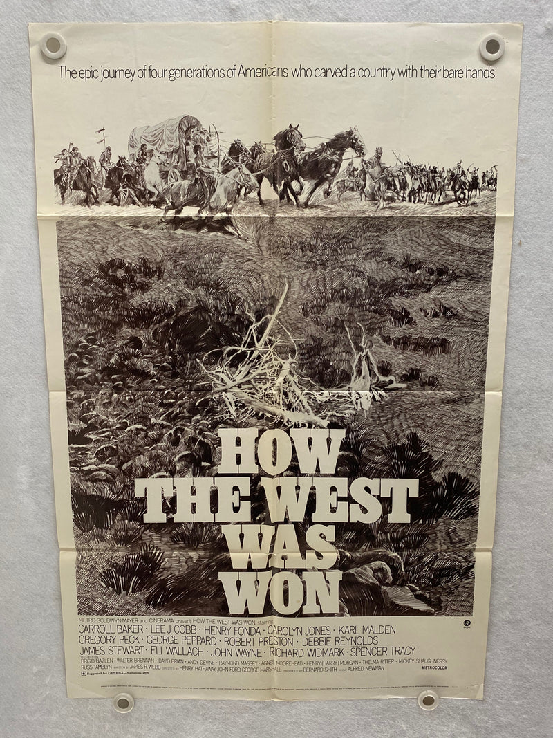 1970 How The West Was Won 1SH Movie Poster 27 x 41 James Stewart, John Wayne   - TvMovieCards.com