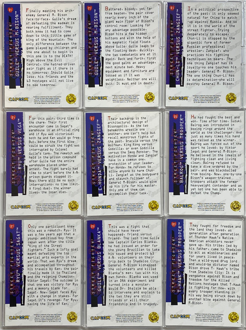 Street Fighter Movie Special F/X Chase Card Set SF1-SF10 Capcom / Upper Deck   - TvMovieCards.com