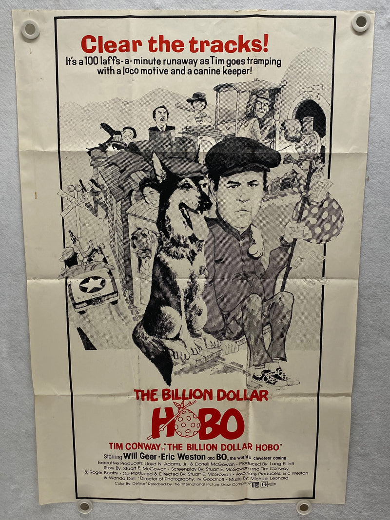 1977 The Billion Dollar Hobo 1SH Movie Poster 27 x 41 Tim Conway, Al Stellone   - TvMovieCards.com