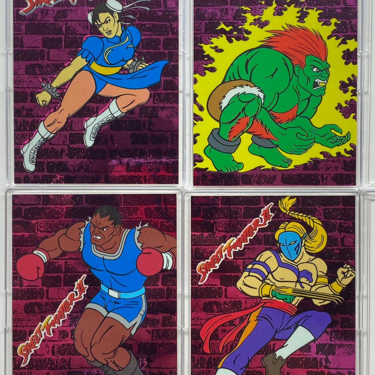 1993 Street Fighter II Foil Complete Chase Card Set 1-4 Capcom