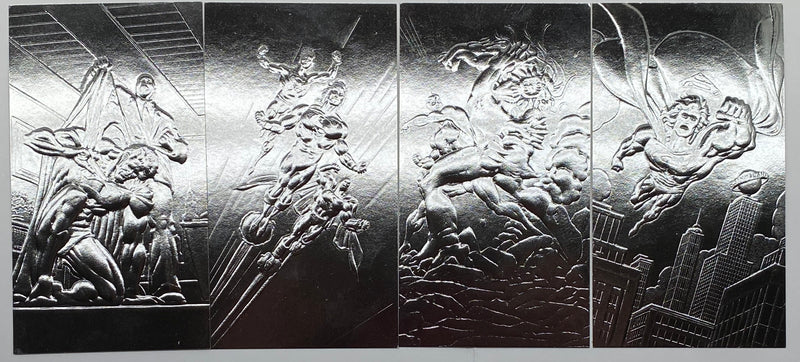 Superman Platinum Edition Forged-in-Steel SculptorCast Chase Card Set FS1-FS4   - TvMovieCards.com