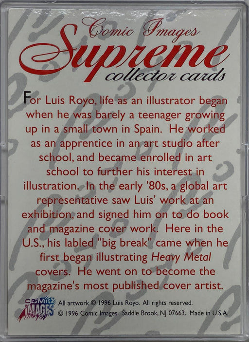 1996 Comic Images Supreme Luis Royo MAGNACHROME Autograph Card   - TvMovieCards.com