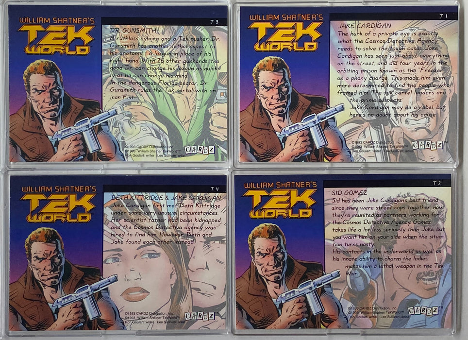 Tek World William Shatner Tekchrome Chase Card Set of 4 T1-T4 Cardz 1994   - TvMovieCards.com