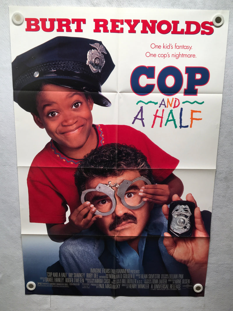 1992 Cop and a Half Original 1SH Movie Poster 27 x 41 Burt Reynolds   - TvMovieCards.com