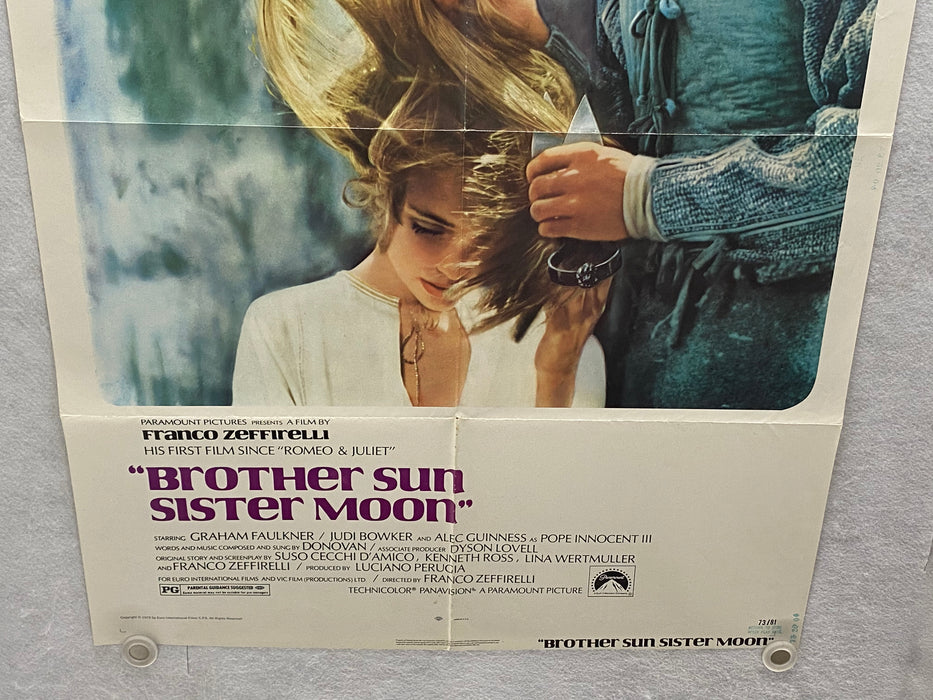 1972 Brother Sun, Sister Moon Movie Poster 27 x 41 Graham Faulkner, Judi Bowker   - TvMovieCards.com