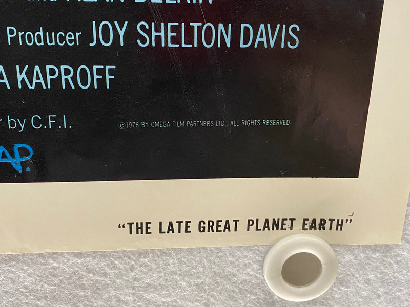 1978 The Late Great Planet Earth 1SH Movie Poster 27 x 41 Orson Welles   - TvMovieCards.com