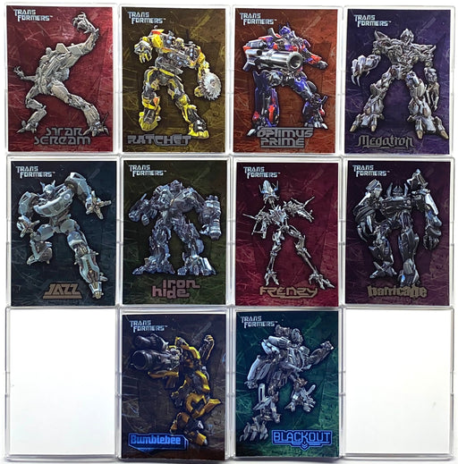 Transformers Movie Embossed Foil Chase Card Set 10 Cards Topps 2007   - TvMovieCards.com