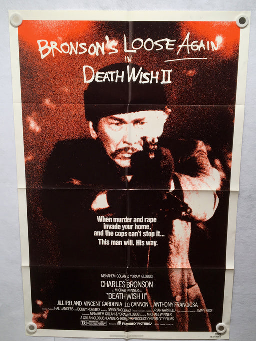 1982 Death Wish II Original 1SH Movie Poster 27 x 41 Charles Bronson   - TvMovieCards.com