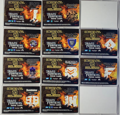 Transformers Movie Foil Chase Card Set 10 Cards Topps 2007   - TvMovieCards.com