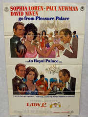 1965 Lady L 1SH Movie Poster 27 x 41 Sophia Loren, Paul Newman, David Niven   - TvMovieCards.com