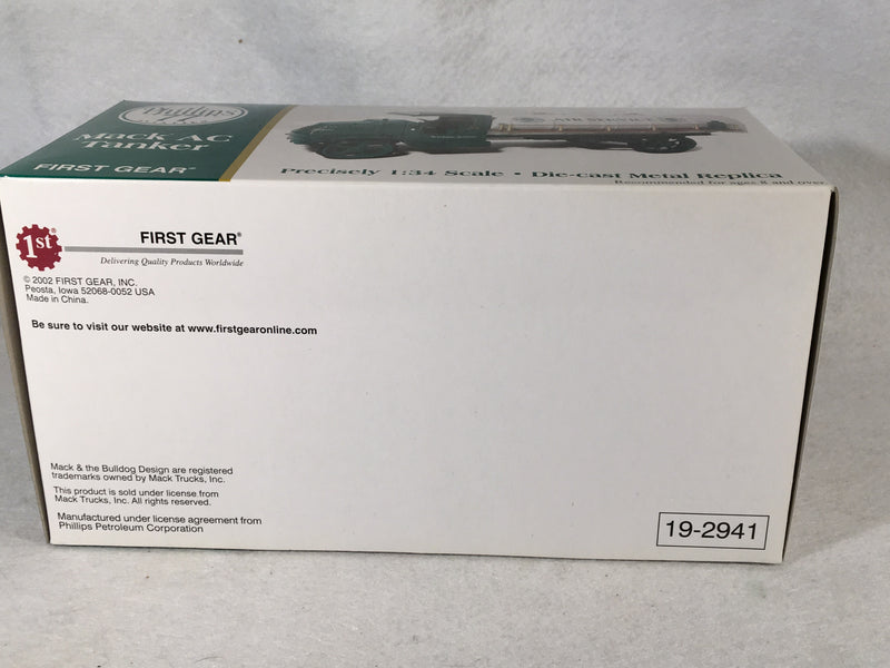 1st First Gear 1/34 Phillips 77 Aviation Mack AC Tanker Truck - 19-2941   - TvMovieCards.com