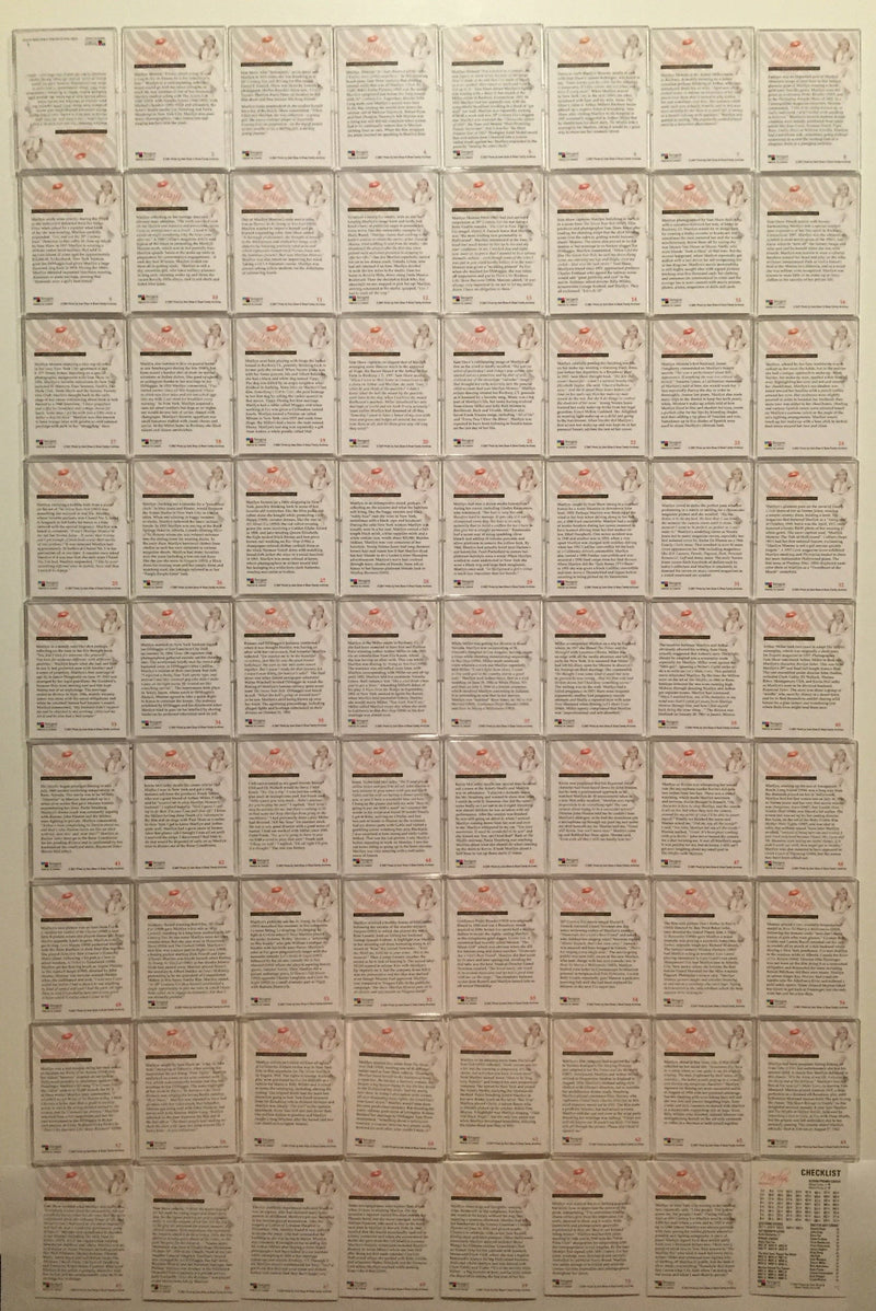 Marilyn Monroe Shaw Family Archive Base Card Set 72 Cards   - TvMovieCards.com