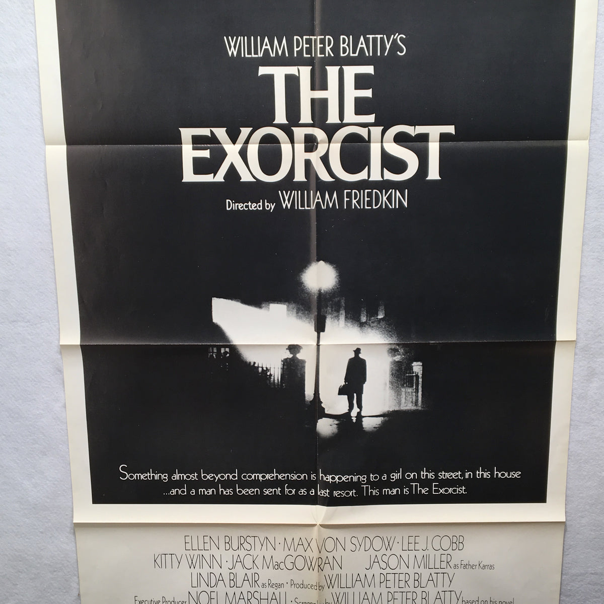 1973 The Exorcist Original Movie Poster 27 x 41 Black and White