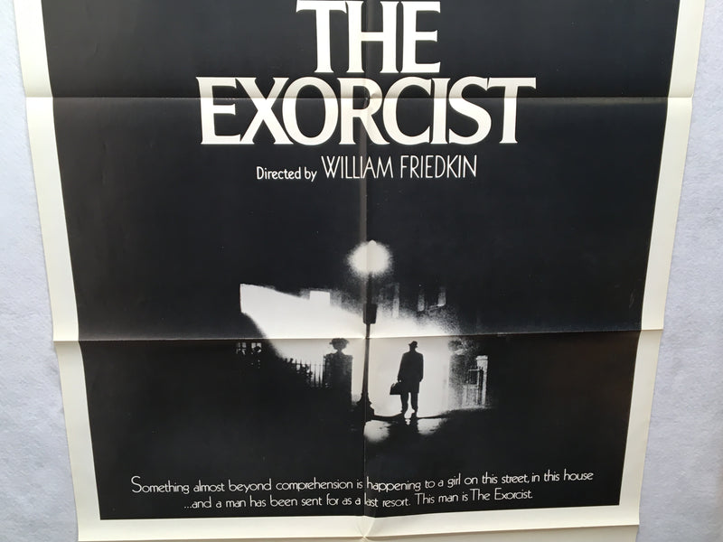 1973 The Exorcist Original Movie Poster 27 x 41 Black and White Version Folded   - TvMovieCards.com
