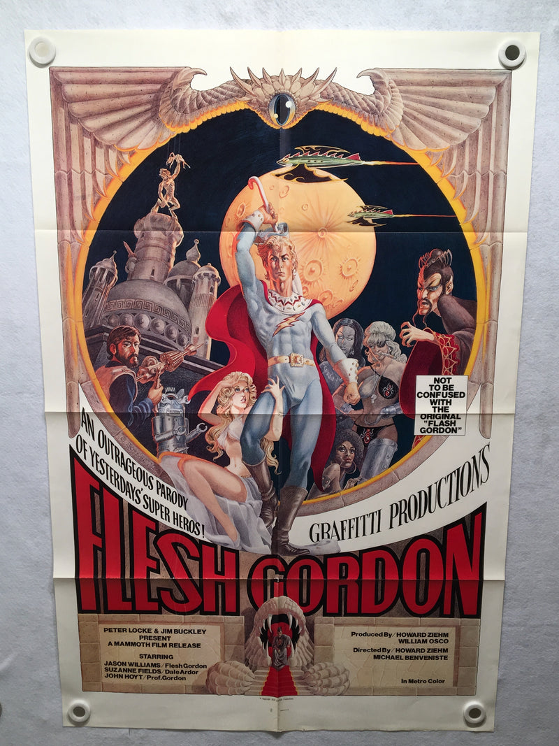 1974 Flesh Gordon Original Movie Poster Graffitti Productions 27 x 41   - TvMovieCards.com