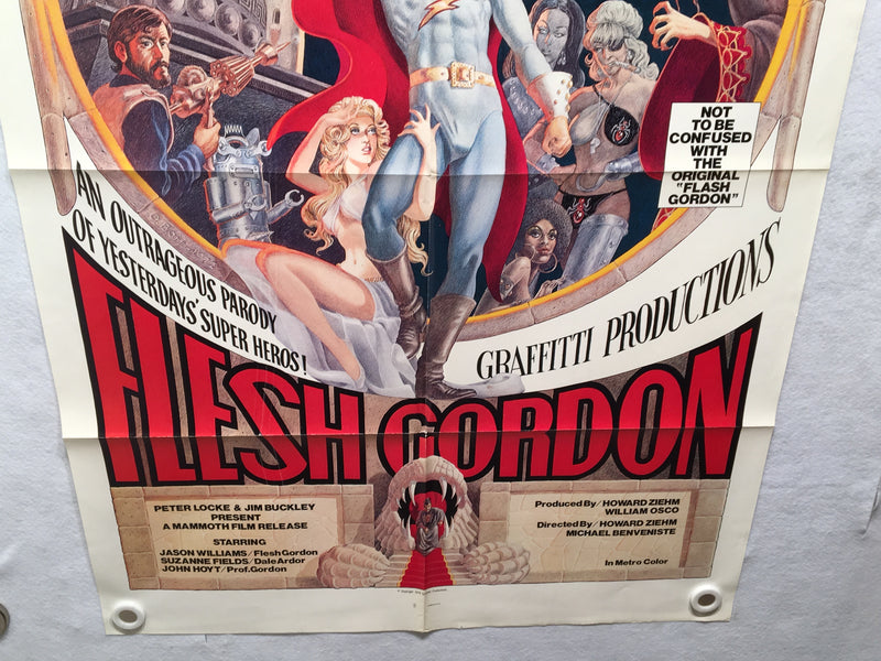 1974 Flesh Gordon Original Movie Poster Graffitti Productions 27 x 41   - TvMovieCards.com