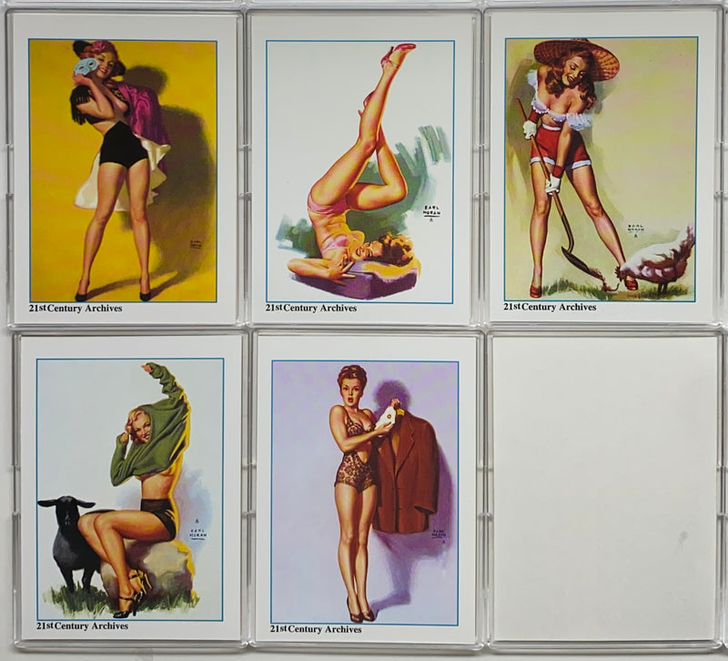 1994 Hollywood Pinups Earl Moran / Marilyn Monroe Chase Card Set M1-M5   - TvMovieCards.com