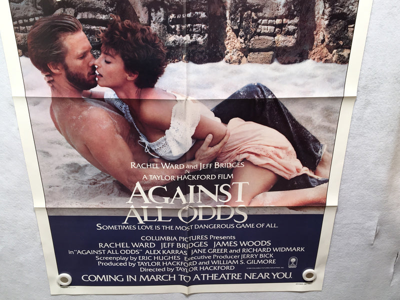 1983 Against All Odds Original 1SH Movie Poster 27 x 41 Advance Jeff Bridges   - TvMovieCards.com