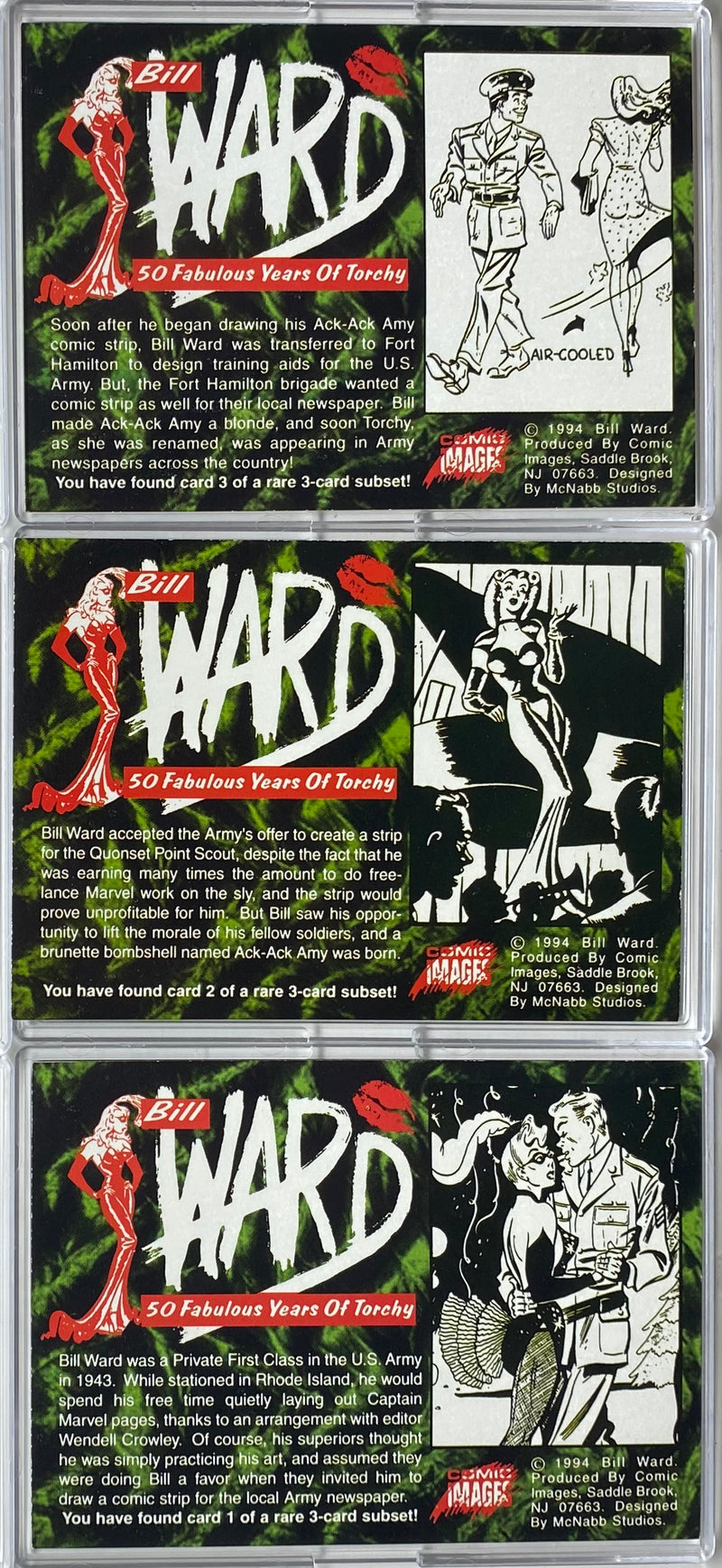1994 Bill Ward: 50 Fabulous Years of Torchy Rare 3-Card Subset Chase Card Set   - TvMovieCards.com