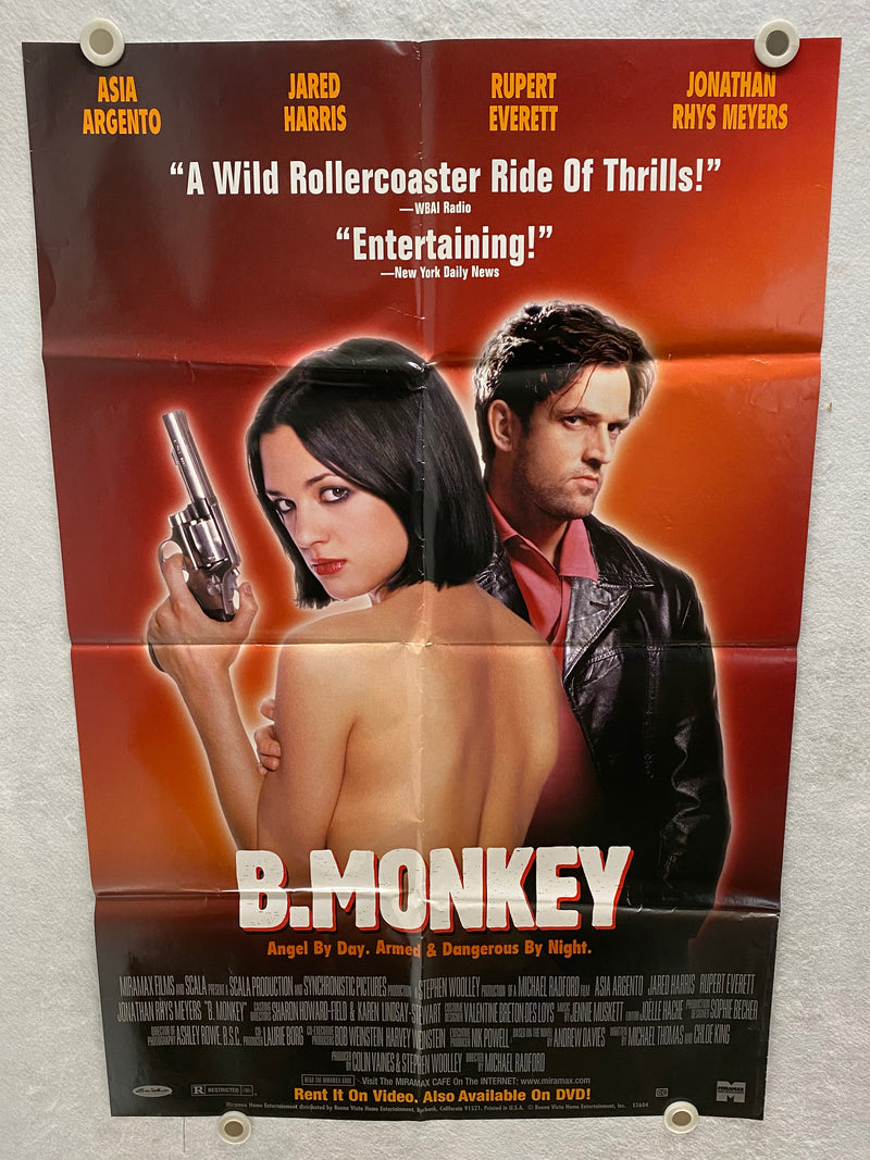 1998 B. Monkey 1SH Movie Poster 27 x 41 Asia Argento, Jared Harris, Rupert Evere   - TvMovieCards.com
