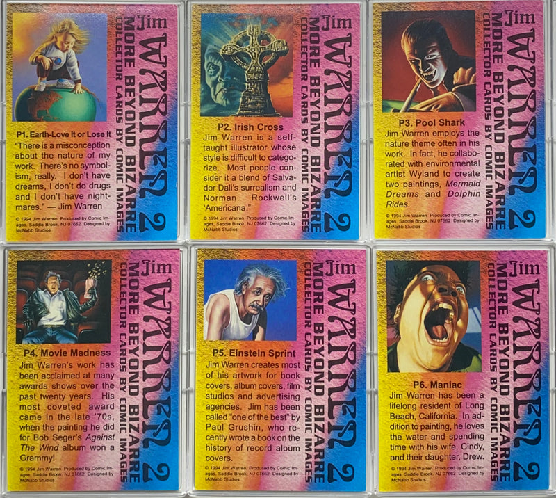 Beyond Bizarre Jim Warren 2 Galaxy Prism Chase Set P1-6 Card Comic Images 1994   - TvMovieCards.com