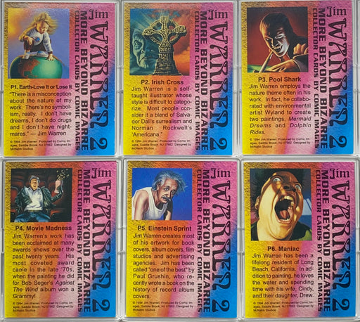 Beyond Bizarre Jim Warren 2 Galaxy Prism Chase Set P1-6 Card Comic Images 1994   - TvMovieCards.com