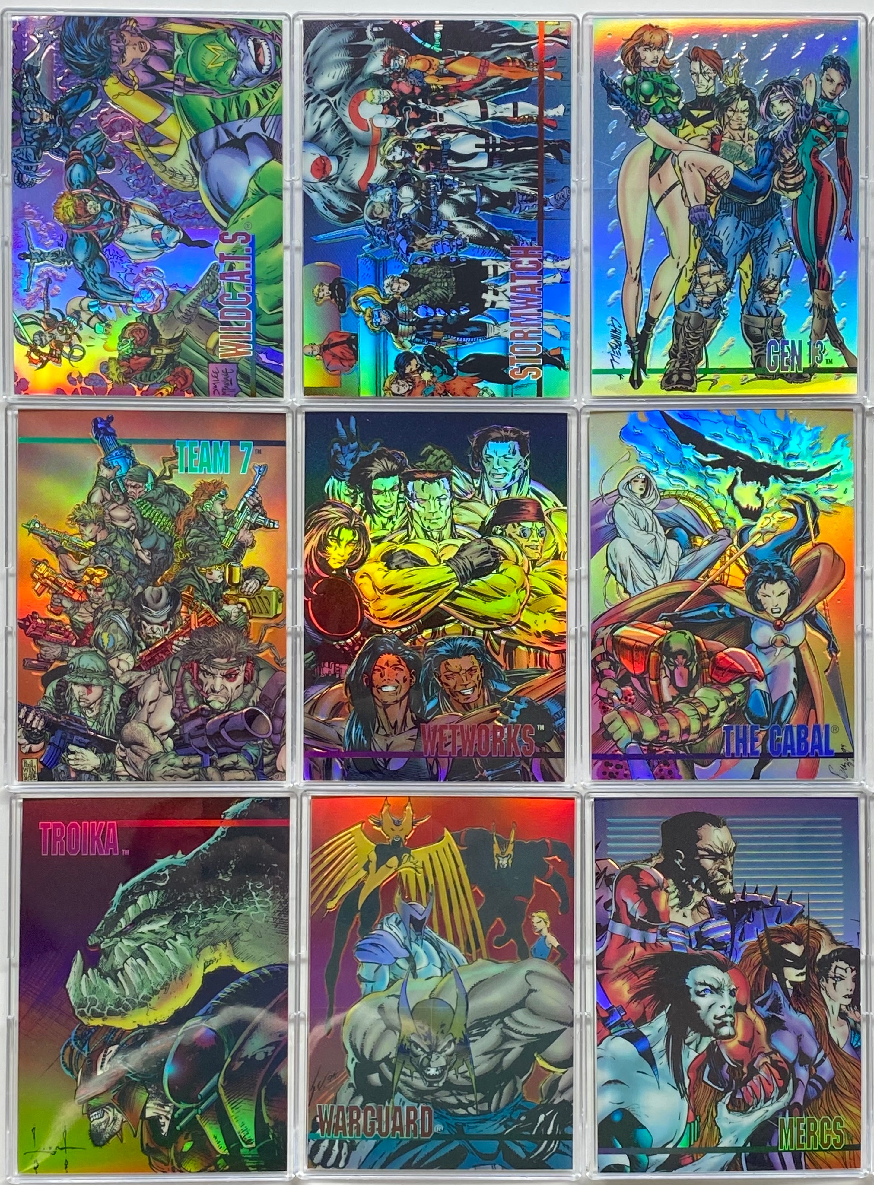 1994 WildStorm Set I All Chromium HoloChrome Chase Card Set C1-C9