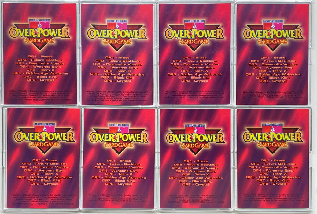 1997 Marvel vs. WildStorm OverPower Chase Card Set OP1-OP8 Fleer/Skybox   - TvMovieCards.com