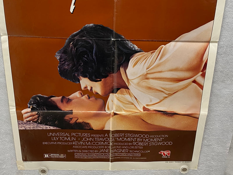 1978 Moment by Moment 1SH Movie Poster 27 x 41 Lily Tomlin, John Travolta   - TvMovieCards.com
