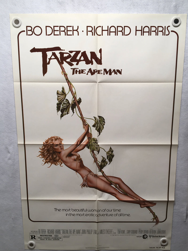 1981 Tarzan The Ape Man Original 1SH Movie Poster 27 x 41 Bo Derek   - TvMovieCards.com