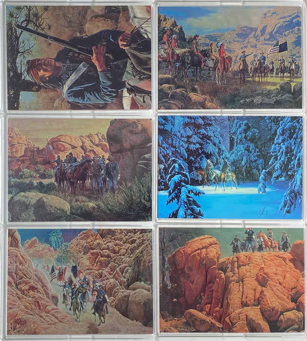 Wild West By Mort Kunstler Chromium Chase Card Set C1 - C6 1996 Comic Image  1996   - TvMovieCards.com