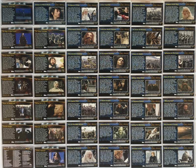 Lord of the Rings Return of King Base Card Set 90 Cards   - TvMovieCards.com