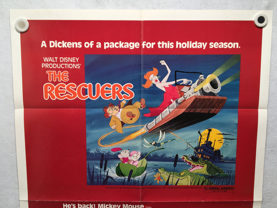 1983 Mickey`s Christmas Carol & The Rescuers Original 1SH Movie Poster Disney   - TvMovieCards.com