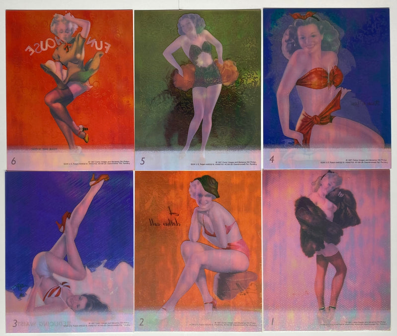 1997 Elvgren & Friends Jumbo Clearchrome Chase Card Set of 6 Comic Images   - TvMovieCards.com
