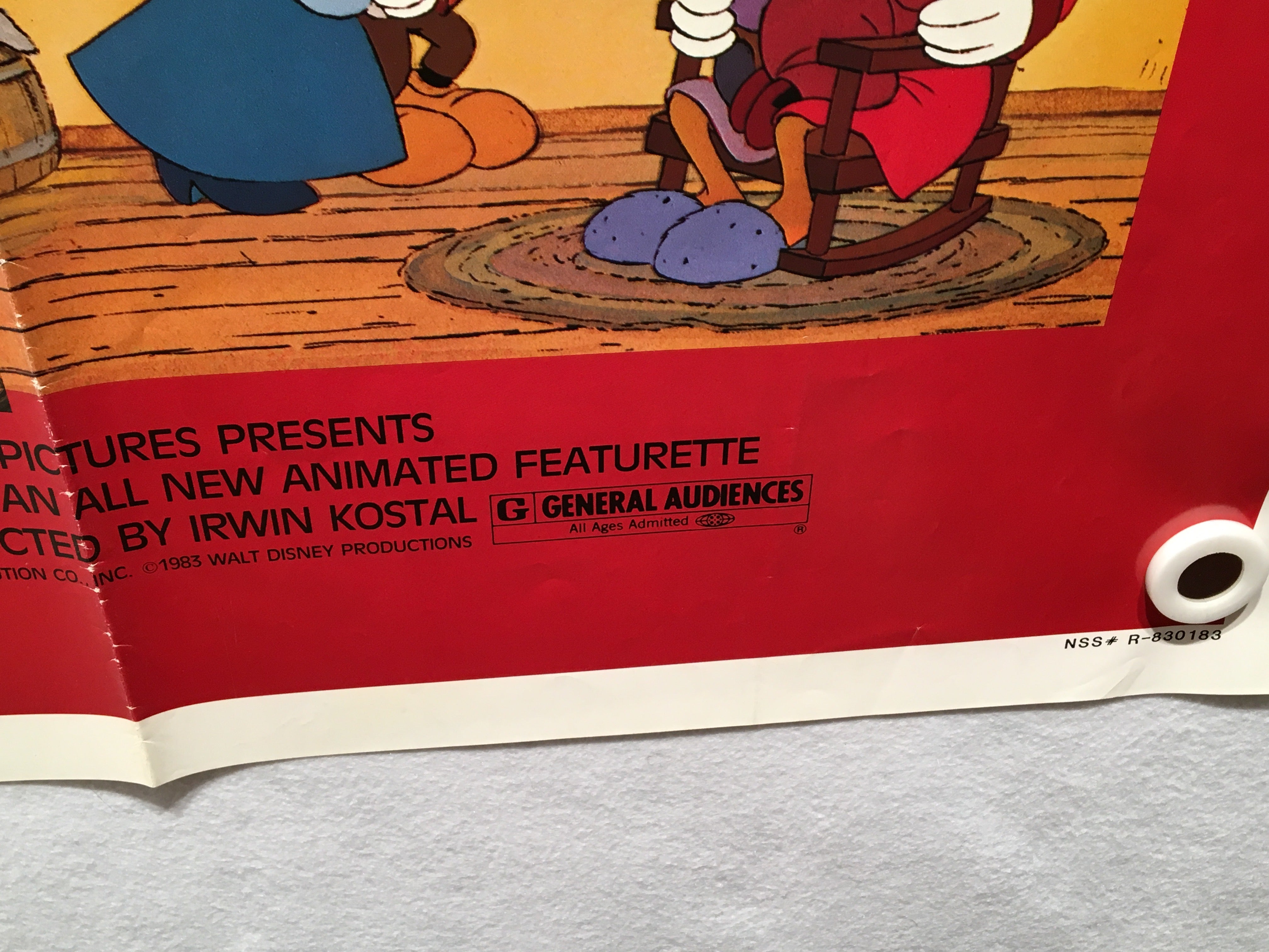 1983 Mickey`s Christmas Carol & The Rescuers Original 1SH Movie